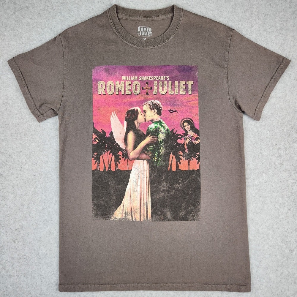 VINTAGE‎ 90s ROMEO + JULIET T-Shirt Medium Leonardo DiCaprio Movie Promo Tee Y2K